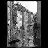 Čertovka s loďkou (1588), Praha 1962 květen, černobílý obraz, stará fotografie, prodej