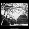 Národní divadlo a Vltava (2036-1), Praha 1963 zima, černobílý obraz, stará fotografie, prodej