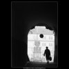 Průhled průchodem (2696), Praha 1964 únor, černobílý obraz, stará fotografie, prodej