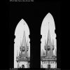 Věže Týna v rámu (2976-5), Praha 1964 červen, černobílý obraz, stará fotografie, prodej