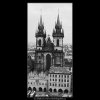 Týnský chrám (2976-7), Praha 1964 červen, černobílý obraz, stará fotografie, prodej