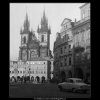 Pohled na Týnský chrám (260), Praha 1959 září, černobílý obraz, stará fotografie, prodej