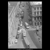 Křižovatka u Hybernské (2986-2), Praha 1964 červen, černobílý obraz, stará fotografie, prodej
