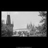 Pohled na Hradčany (3126), Praha 1964 srpen, černobílý obraz, stará fotografie, prodej