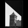 Věž dolejší novoměstské vodárny (3162), Praha 1964 srpen, černobílý obraz, stará fotografie, prodej