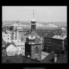 Věž kostela (3214-2), Praha 1964 září, černobílý obraz, stará fotografie, prodej