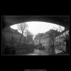 Pohled na Čertovku a mlýn (4269), Praha 1966 únor, černobílý obraz, stará fotografie, prodej
