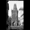 Pohled na Prašnou bránu (4415), Praha 1966 březen, černobílý obraz, stará fotografie, prodej