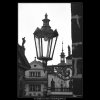 Lampa na Novoměstské věži (4544-1), Praha 1966 květen, černobílý obraz, stará fotografie, prodej
