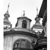 Vlašská kaple a kostel sv.Salvátora (4647-1), Praha 1966 červenec, černobílý obraz, stará fotografie, prodej