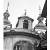 Vlašská kaple a kostel sv.Salvátora (4647-2), Praha 1966 červenec, černobílý obraz, stará fotografie, prodej