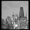 Věže mostecké a mikulášské (4841), Praha 1966 září, černobílý obraz, stará fotografie, prodej