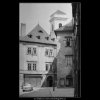 Michalská a věž kostela sv.Michala (5389), Praha 1967 červen, černobílý obraz, stará fotografie, prodej