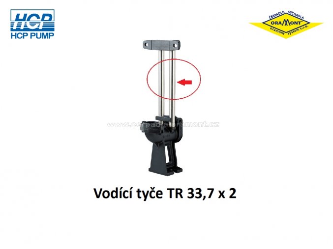 Vodící tyče pro spouštěcí zařízení HCP TR 33,7 x 2
