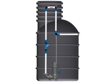 PUMPA black line Box 1 VP 40BLC1.1S čerpací jímka včetně šachty, volná instalace, plovák na čerpadle, 230V 1,1kW, kabel 15m
