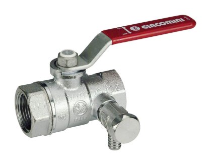 GIACOMINI R250DS 1" kulový kohout s vypouštěním PN 35, t 185 C,  chromovaný