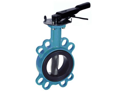 KSB BOAX-B DN125 PN10/16 T23g3gXC CR300 mezipřírubová uzavírací klapka s pákou, těleso: tvárná litina, disk: tvárná litina, manžeta: EPDM