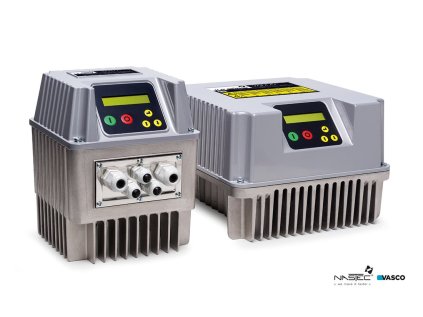 Frekvenční měnič VASCO214-0100 V22 vstup 1x230V a výstup 1x230V - 1,1kW, výstupní proud 9A, nebo vstup 1x230V a výstup 3x230V - 3,0kW, výstupní proud 11A, bez snímače