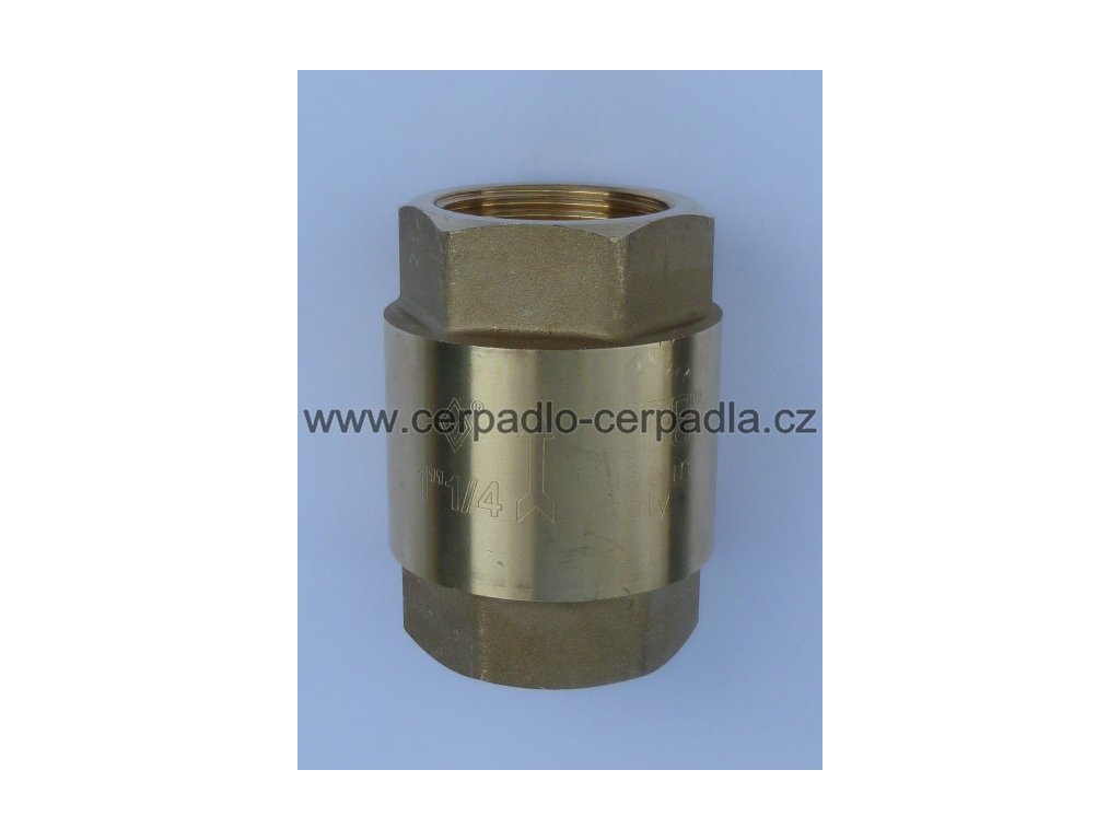 zpětná klapka BUGATTI 5/4" celomosazná s pružinou