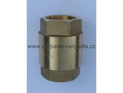 zpětná klapka BUGATTI 5/4" celomosazná s pružinou