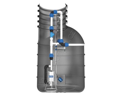 PUMPA black line Box 1 VE Morava Master čerpací jímka DN40 včetně šachty 1100x2000mm, plováky 2ks, sondy 2ks, 400V 1,1kW,  kabel 10m, GSM modul