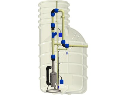 PUMPA Master set pro tlakovou kanalizaci DN40 včetně čerpadla Pumpa INOX Morava 5-16-J 1,1kW 230V kabel 15m