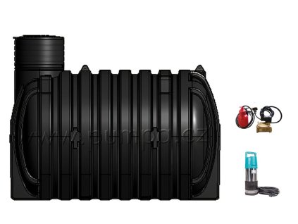 Sestava na dešťovku PUMPA RAIN SET LKS 10000L - nádrž (ELBI CU), ponorné čerpadlo, systém dopouštění