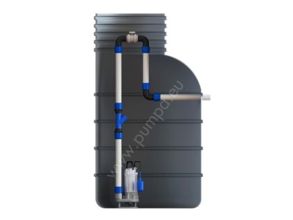 PUMPA black line Box 1 VP PQD 7-8 čerpací jímka včetně šachty, volná instalace, plovák na čerpadle, 230V 0,75kW, kabel 10m