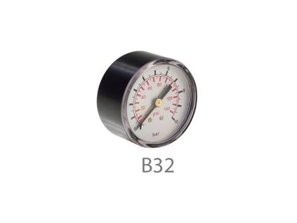 Manometr 1/4" zadní 0-6 bar, plast, mosaz, B22, 50mm