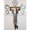 Filtr na vodu 1 1/4" s manometrem, PN16, 100 mikronů