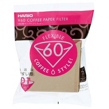 hario v60 1 nebělené filtry