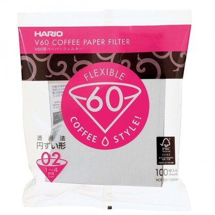 Papírové filtry V60-02 bělené KARTON (120x100 ks)