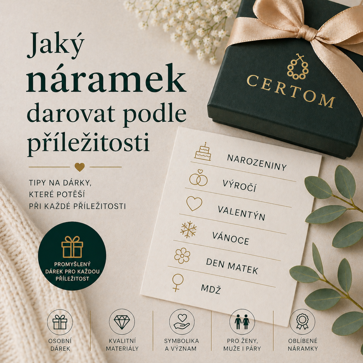 Jaký náramek darovat podle příležitosti (2026)