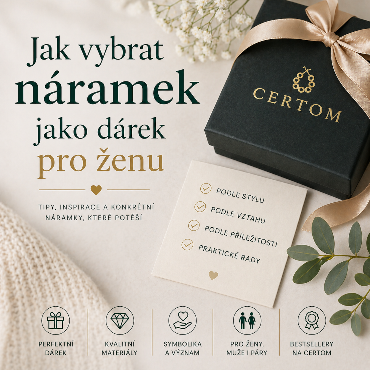 Jak vybrat náramek jako dárek pro ženu: kompletní průvodce 2026