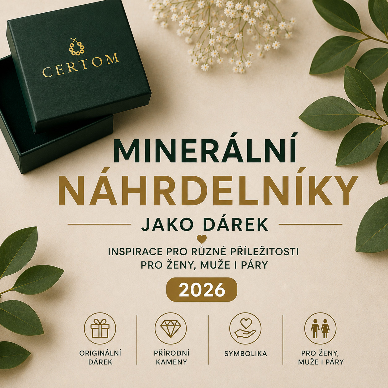 Minerální náhrdelníky jako dárek