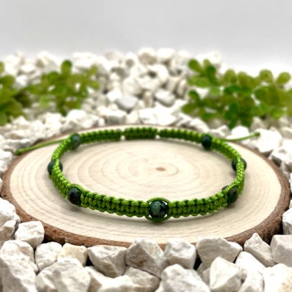 Macramé pletený náramek s tyrkysem africkým