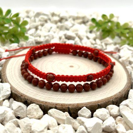 Set náramků jaspis červený