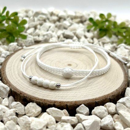 set náramků láva bílá 1