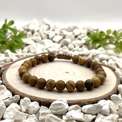 Provázkový náramek jaspis obrázkový