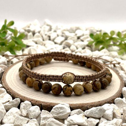 set náramků jaspis obrázkový