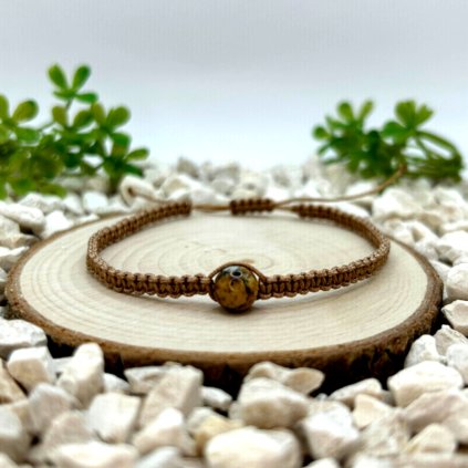 Macrame náramek Opál s dendrity