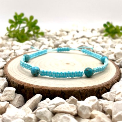 Macramé náramek tyrkenit 01