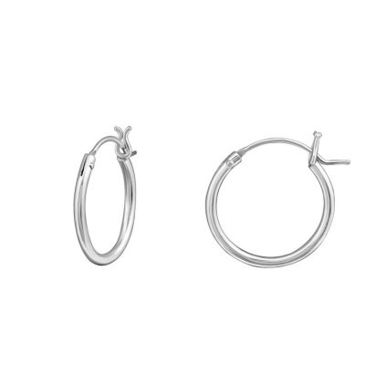 Kruhové náušnice 14mm Rhodium