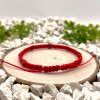 Macramé pletený náramek s achátem červeným posuvný uzel