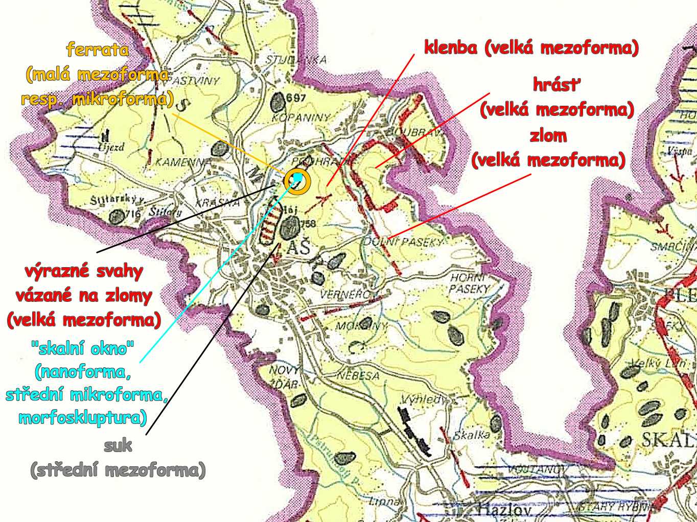morfogeneticka-mapa-k.Vary-1ku200000-Balatka-1991-vyrez-pro-ferrata-vyznaceni-geomorfologickych-struktur