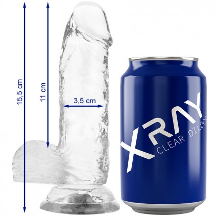 XRAY CLEAR COCK S KOULE 15.5CM X 3.5CM