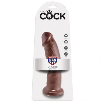 KING COCK 9" COCK BROWN 22.9 CM