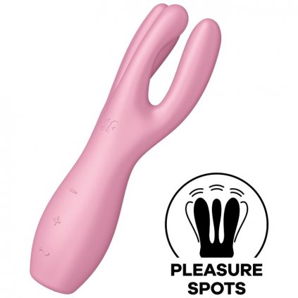 SATISFYER THREESOME 3 VIBRÁTOR - Barva: RŮŽOVÁ