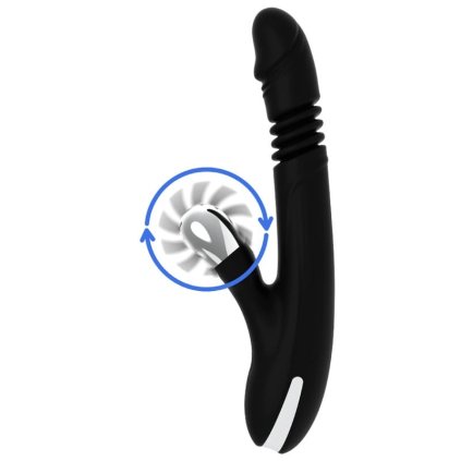 Šukací rotační vibrátor + stimulace klitorisu