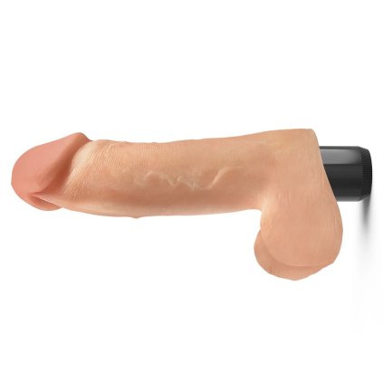 Vícerychlostní vibrační penis 20 cm s varlaty kopie (3)